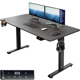 CASARIA Höhenverstellbarer Schreibtisch Schwarz