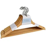 Holz-Kleiderbügel mit Steg 8er-Set Rockbügel Hosenbügel Garderobenbügel Bügel
