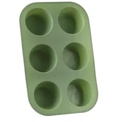 Muffinform - Backform für 6 Muffins/Cupcakes - Platinum Silikon - mintgrün