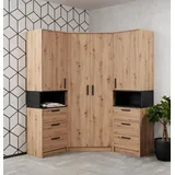 marmex möbel Eckschrank Grant Set 17A 195 x 195 x 40 cm Braun