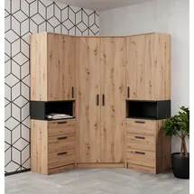 marmex möbel Eckschrank Grant Set 17A 195 x 195 x 40 cm Braun