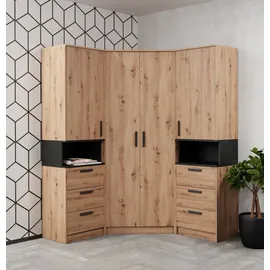 marmex möbel Eckschrank Grant Set 17A 195 x 195 x 40 cm Braun