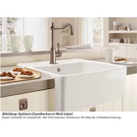 Villeroy & Boch Spülstein Einzelbecken weiß alpin + Handbetätigung