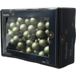 144 Glaskugeln am Draht 2cm Weihnachtskugeln Spiegelbeeren matt - kleine Dekokugeln Christbaumschmuck Weihnachtsdeko Rosmarin