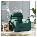 vidaXL Massagesessel Dunkelgrün Stoff 99 x 102 x 99 cm Grün mit Fernbedienung