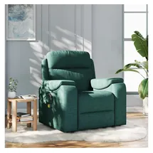 vidaXL Massagesessel Dunkelgrün Stoff 99 x 102 x 99 cm Grün mit Fernbedienung