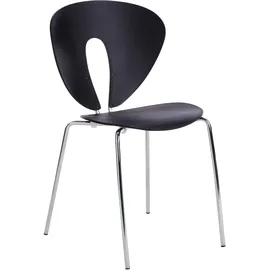 Beliani Esszimmerstuhl 2er Set TRACY Schwarz