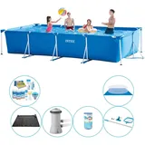 Intex Frame Pool Rechteckig 450x220x84 cm - 7-teilig - Swimmingpool-Paket EINHEITSGRÖSSE