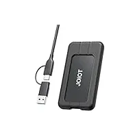 JOIOT Externe SSD 512GB Portable SSD USB C 3.2 Gen 2x2 2000 MB/s Lesen 1700 MB/s Schreiben Festplatte Extern SSD 512GB mit Schutzhülle Tragbares SSD 500GB für Mac PC Smartphone Laptop Schwarz