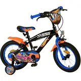 Volare Kinderfahrrad Hot Wheels für Jungen Fahrrad 14 Zoll Kinderrad Schwarz