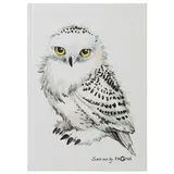 Pagna 26084-15 Notizbuch A5 Eule 128S dotted lines, Weiß