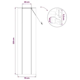 vidaXL Bambusrollo 70 x 220 cm Braun
