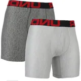 UA Tech 6 Boxerjock mod gray light heather/jet gray light heather-011 M 2er Pack