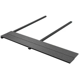 vidaXL Terrassendiele 14 x 220 cm grau