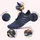dotales Flowstep Barfußschuhe Damen Normalschaft Blau / Schwarz 41