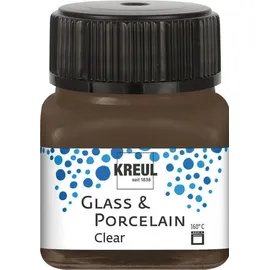 Kreul Kreul, 16217 - Glass & Porcelain Clear, Porzellan- und Glasfarbe dunkelblau, 20 ml