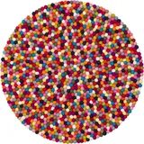 myfelt Lotte Filzkugelteppich Ø 200 cm Mehrfarbig