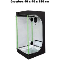 JUNG Growbox Growzelt Indoor 40x40x120cm Premium Mylar 97% reflektierend, Hydroponisches System, Gewächshaus Cannabis Balkon, Wasserdicht, Grow Tent