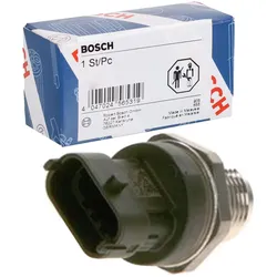 Bosch Sensor, Kraftstoffdruck Hochdruckseite: Sensor, Kraftstoffdruck Daf: 0910388 Isuzu: 8973615611 Renault: 7701068401 Renault: 8200391398 Cummins: