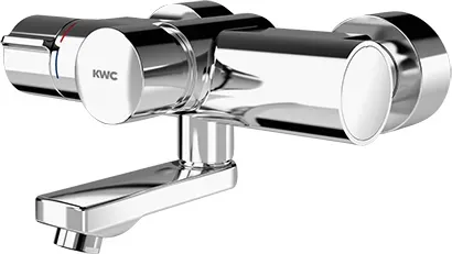 KWC Professional F5S-Therm Selbstschluss-Waschtisch-Thermostat- Wandbatterie - chrom