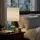 Relaxdays Tischlampe Weiß-Blau