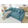 s-style möbel - Ecksofa mit Schlaffunktion und Bettkasten in Cord-Stoff schöner Sitzkomfort, Ottomane links, B/T/H: 234 cm / 2 Jahre Gewährleistung / mind. 14 Tage Rückgaberecht - Blau,Türkis
