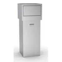CombiSteel Mülleimer mit Push Deckel 80 Liter aus Edelstahl
