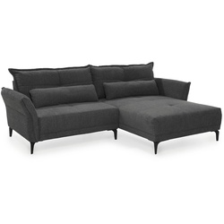 Ecksofa Tropea Stoff Grau Dunkelgrau