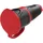 PCE 2511-src Schutzkontaktkupplung Gummi, Kunststoff 230V Schwarz, Rot IP54