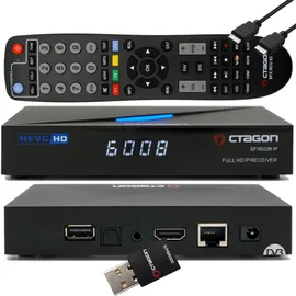 Octagon SFX6008 IP - H.265 HEVC HD E2 Linux Smart IPTV Receiver mit Sat to IP TV Client Support mit 300Mbit/s WLAN Stick