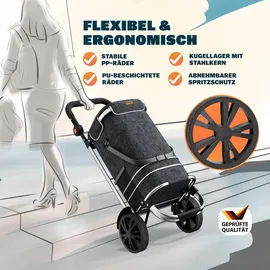 monzana Einkaufstrolley schwarz 56 L