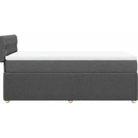vidaXL Boxspringbett 100 x 200 cm Dunkelgrau
