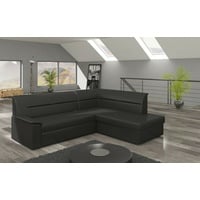 JVmoebel Ecksofa Design Sofa Ecksofa Schlafsofa Bettfunktion Couch Polster Textil, Mit Bettfunktion schwarz