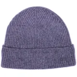 Tumelo 100% Kaschmir Mütze Damen & Herren, edler Cashmere Beanie, Unisex, warme Wintermütze - Anthrazit - Einheitsgröße