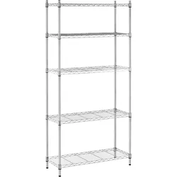 Royal Catering Metallregal - 35 x 90 x 180 cm - 250 kg - grau RCMR-1800P25