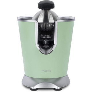 h.koenig AGR88 - Elektrische Zitruspresse 160W, Hebel und Filter aus Edelstahl, Anti-Tropf-System, BPA-frei, spülmaschinenfeste Teile, Pastellgrün