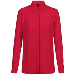 Greiff  Bluse Chiffon mit verdeckter Knopfleiste in Rot, Gr. 32