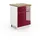 Vicco Schubladenschrank Fame-Line 60 x 82 x 60 cm Bordeaux Hochglanz/Weiß