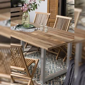 Möbilia Tisch mit wählbaren Tischbeinen 180x77 cm U-Form