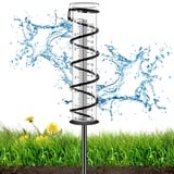 CHIVENIDO 17cm Regenmesser für Garten Frostsicher, Outdoor Regenmesser Glas Regenwassermesser Niederschlagsmesser mit Metallpflock, Dekorativ für Hof, Deck, Rasen, Landschaft und Gartenzubehör