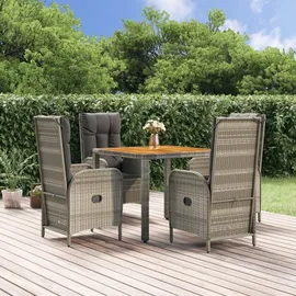 vidaXL Garten-Essgruppe 5-tlg. Grau