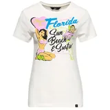 Queenkerosin Print-Shirt Florida (1-tlg) mit Vintage-Motiv braun XXL