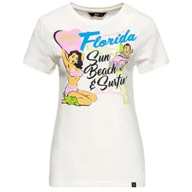 Queenkerosin Print-Shirt Florida (1-tlg) mit Vintage-Motiv braun XXL