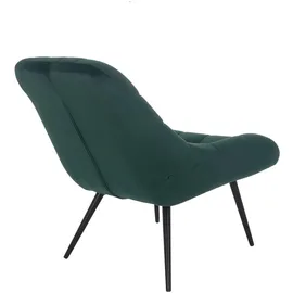 SalesFever Relaxsessel Toulon Samt 76 x 85,6 x 85,6 cm Grün mit Kissen