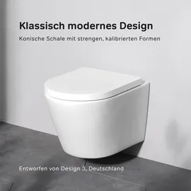 AM.PM Wand-WC mit WC-Sitz Weiß