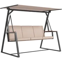 Outsunny Hollywoodschaukel Khaki 3-Sitzer
