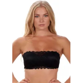 After Eden D-cup & up Bandeau-BH "ANNA", Damen, Gr. 95, Cup D, schwarz, Spitze, Obermaterial: 84% Polyamid, 16% Elasthan, AFTER EDEN D-CUP & UP, unifarben, figurbetont, BHs Bandeau-BH, abnehmbare Träger, mit Schale, mit Bügel, mit Spitze, feminin