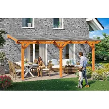 SKANHOLZ Terrassenüberdachung Bormio 541 x 350 cm eiche hell