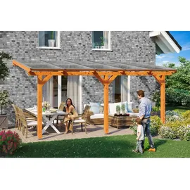 SKANHOLZ Terrassenüberdachung Bormio 541 x 350 cm eiche hell