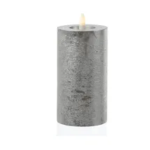 MARELIDA LED Kerze LINA 15 cm 7 cm silber